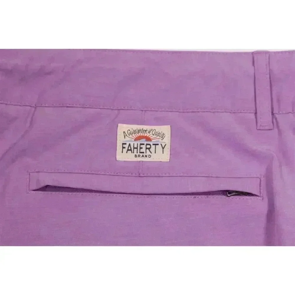 Faherty All Day Shorts Purple Hybrid Performance Fabric Shorts 9